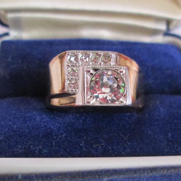 MEN’S VINTAGE CRYSTAL RING – 10 - 10.5 - Picture 9 of 9